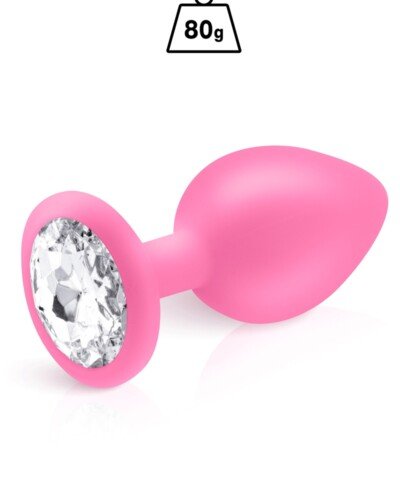 Plug bijou silicone rose L - Hidden Eden