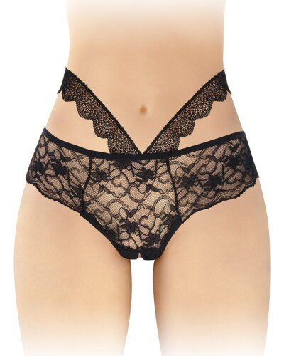 Culotte ouverte noire Marie - Fashion Secret