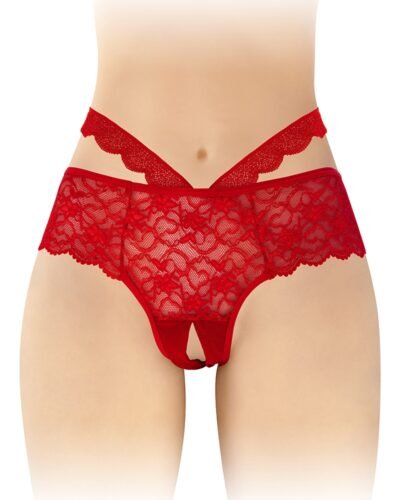 Culotte ouverte rouge Marie - Fashion Secret