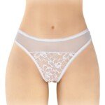 Tanga blanc ouvert Ava - Fashion Secret