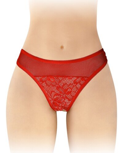 Tanga rouge ouvert Ava - Fashion Secret