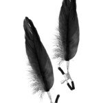 Pinces à seins plume noire - Sweet Caress