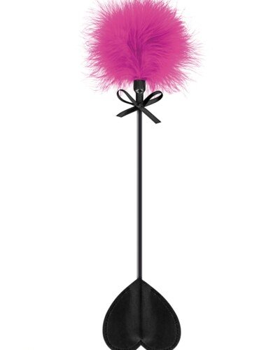 Tapette coeur avec pompon fuchsia - Sweet Caress