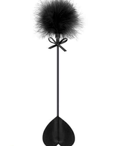 Tapette coeur avec pompon noir - Sweet Caress