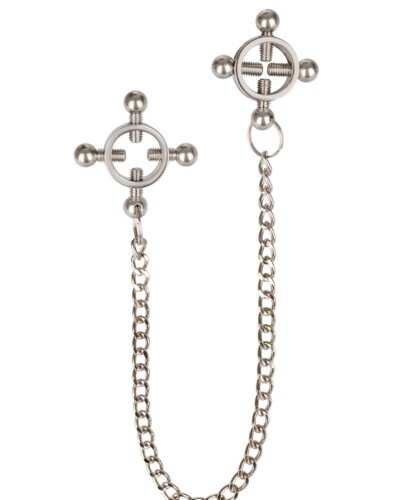 Pinces à tétons 4 points & chaine - Calexotics