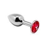 Plug métal bijou rouge M - Alive