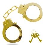 Menottes métal dorées - Toy Joy