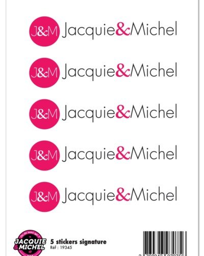 5 stickers Jacquie et Michel signature