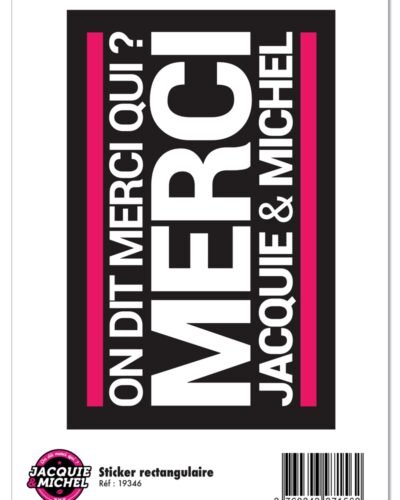 Grand sticker J&M rectangle noir