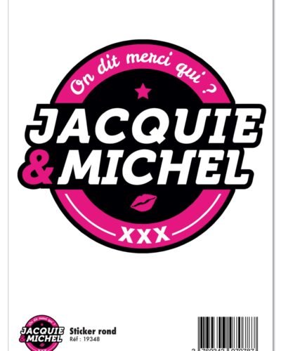 Grand sticker J&M rond noir