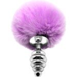 Plug métal Fluffy Twist S mauve - Alive