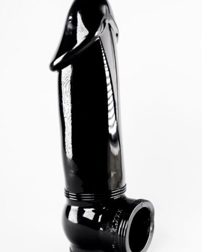 Gaine de pénis semi-réaliste noire 19x4,5 cm - Zizi