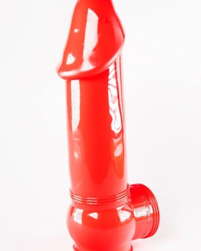 Gaine de pénis semi-réaliste rouge 19x4,5 cm - Zizi