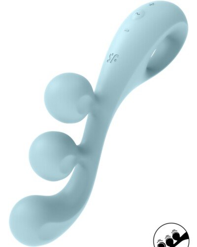 Multi-vibromasseur Tri Ball 2 bleu - Satisfyer