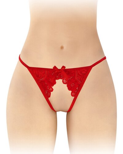 String ficelle ouvert Sandra rouge - Fashion Secret