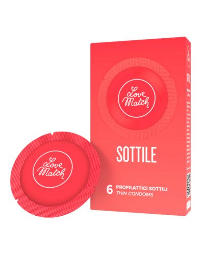 6 Préservatifs fins Love Match