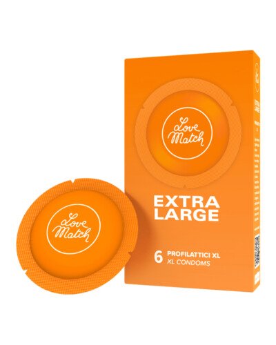 6 préservatifs extra-large Love Match