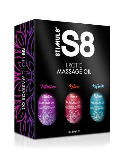 Coffret huiles de massage S8 3x50ml