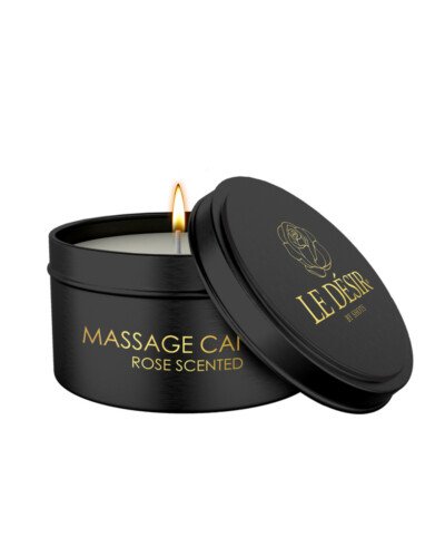 Bougie de massage érotique rose 100g - Le Désir