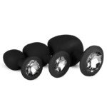 Kit entrainement 3 Butt plugs noir - Easy Toys