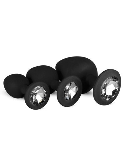 Kit entrainement 3 Butt plugs noir - Easy Toys
