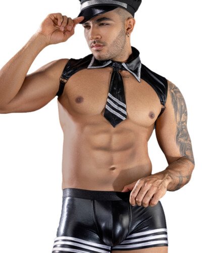 Costume commandant de bord sexy 4 pièces