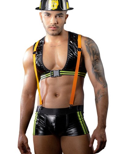 Costume pompier sexy 4 pièces - J Lingerie