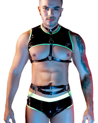 Ensemble sexy fluo 4 pièces - J Lingerie