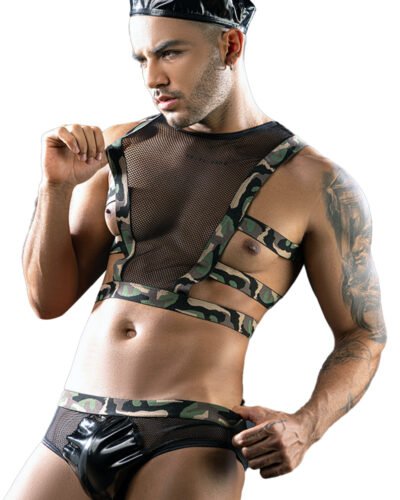 Tenue sexy US Army 3 pièces - J Lingerie