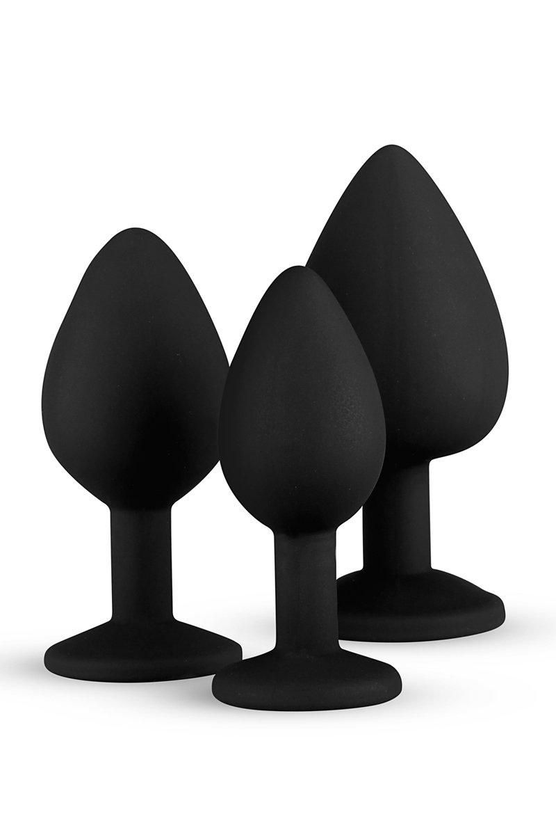 Kit entrainement 3 Butt plugs noir - Easy Toys – Image 2