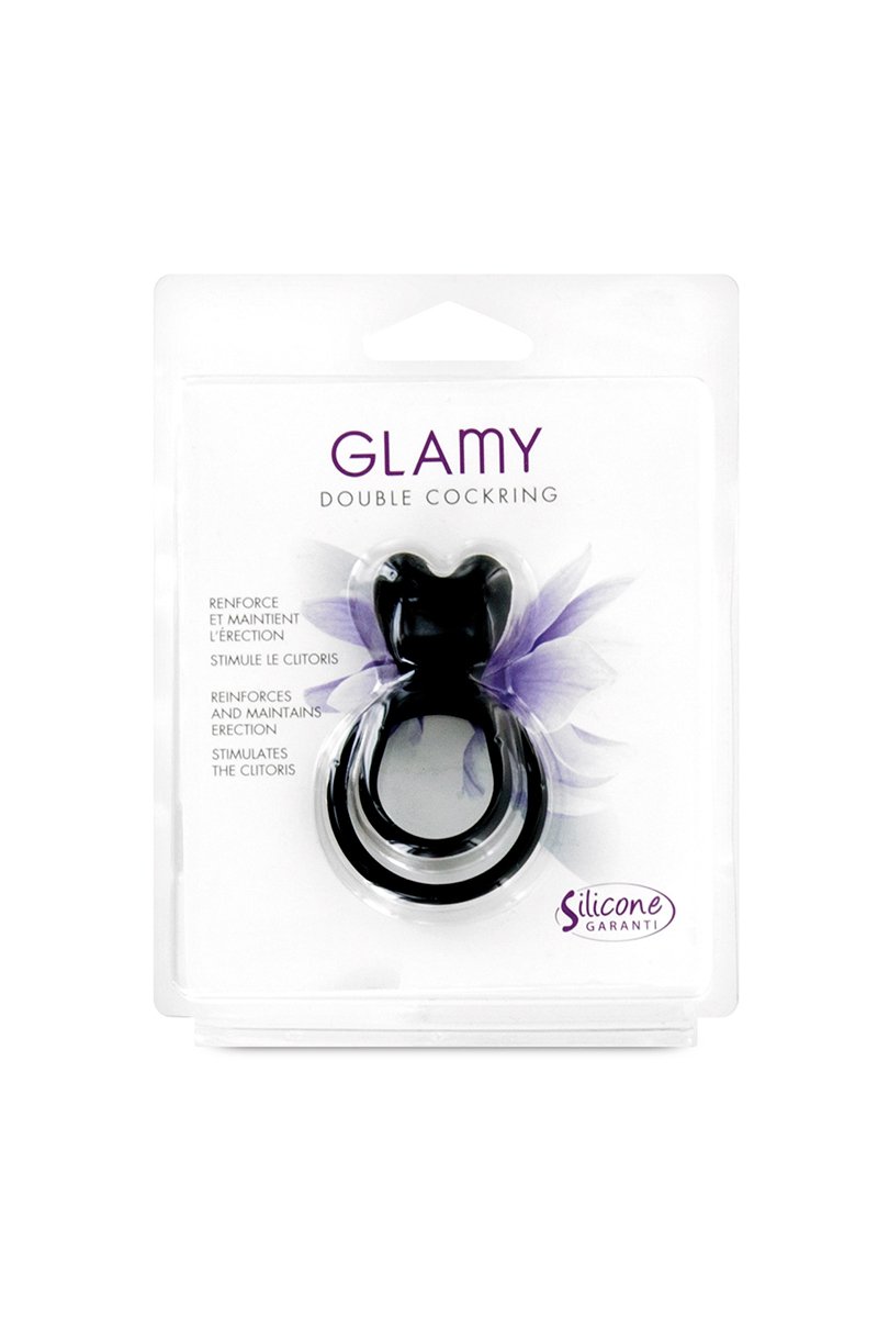 Double Cockring noir Glamy – Image 2