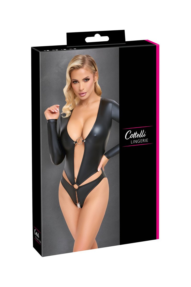 Body ouvert à manches longues - Cotelli Lingerie – Image 4