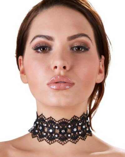 Collier brodé avec strass - Cotelli Accessoires