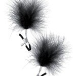 Pinces à seins plumeau noir - Sweet Caress