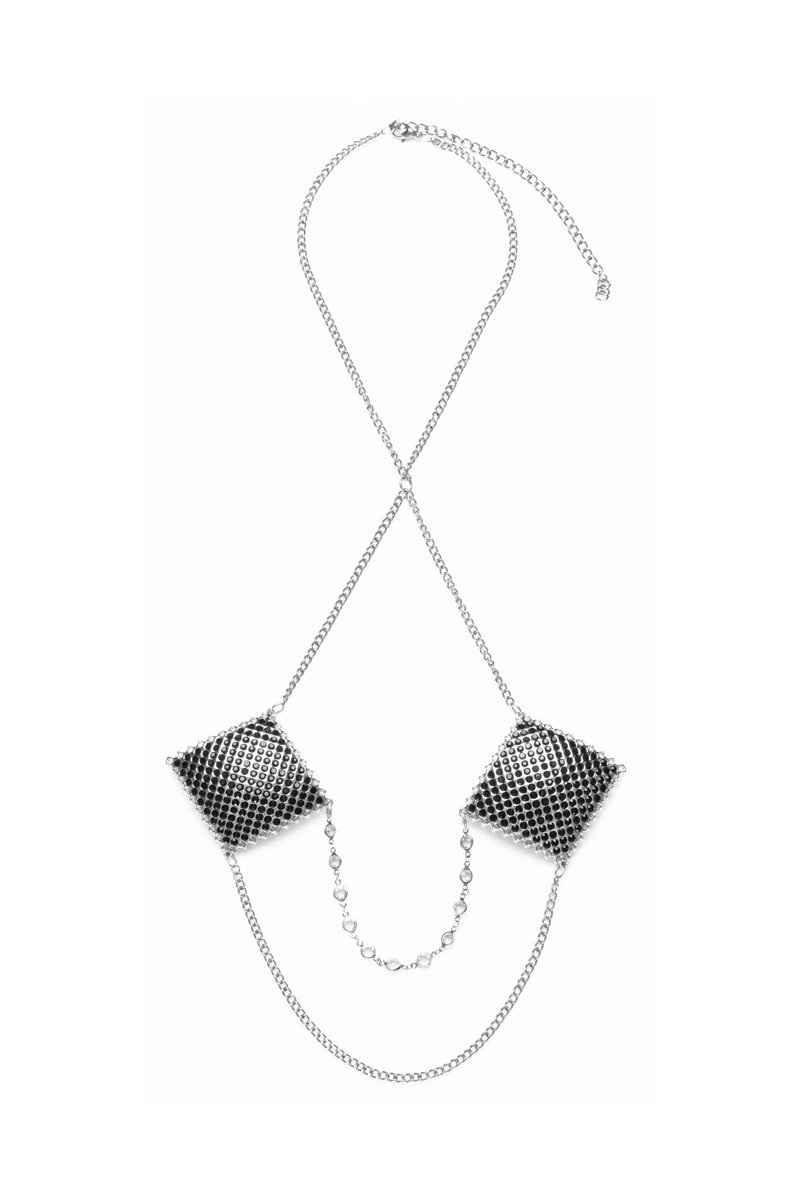 Caches tétons avec chainette de cou - Cotelli Accessoires – Image 3