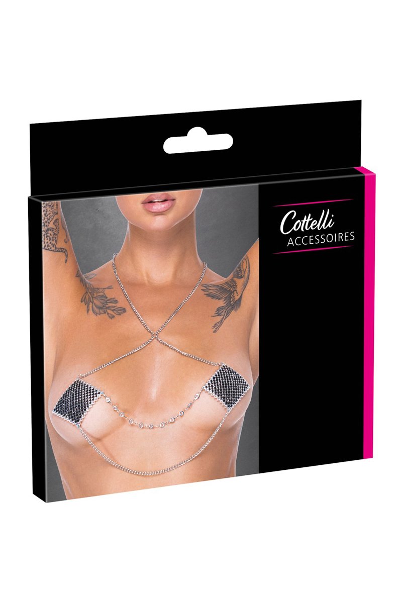 Caches tétons avec chainette de cou - Cotelli Accessoires – Image 4