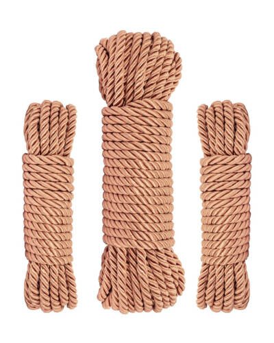 Coffret 3 cordes de bondage Premium Rosy Gold – Shibari